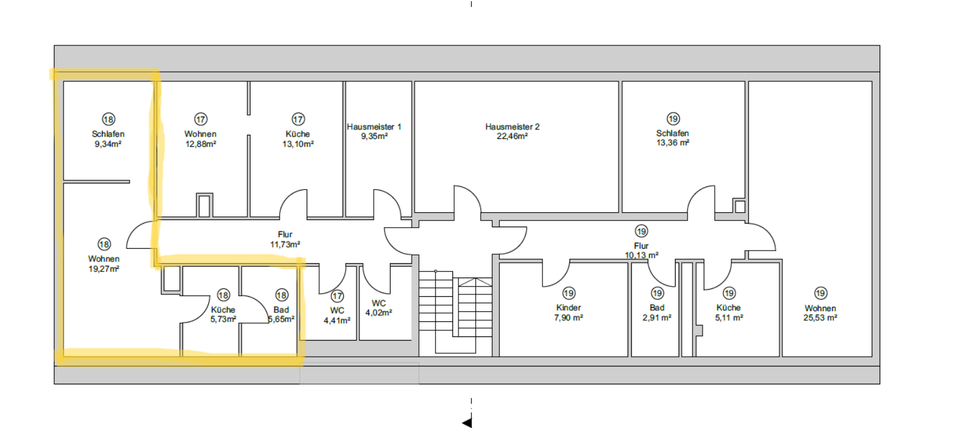Etagenwohnung Kassel Vorderer Westen - 2 Zimmer, 40 m&sup2;, 480&euro; | Angebot:25307979