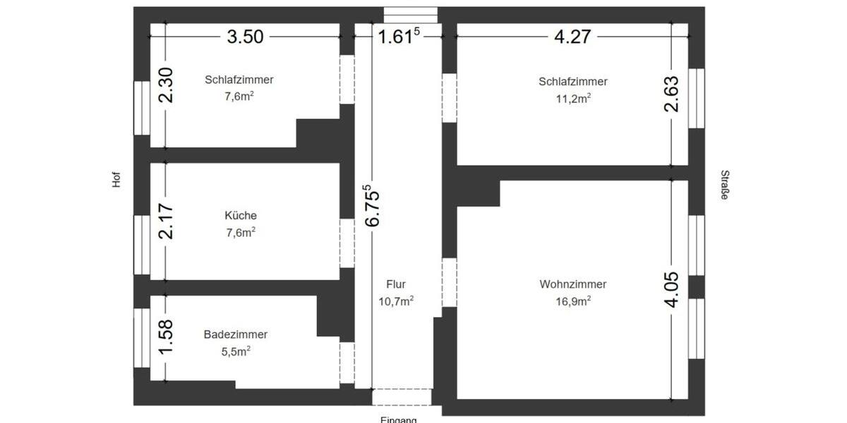 Etagenwohnung Arnstein - 3 Zimmer, 59 m&sup2;, 400&euro; | Angebot:26185612