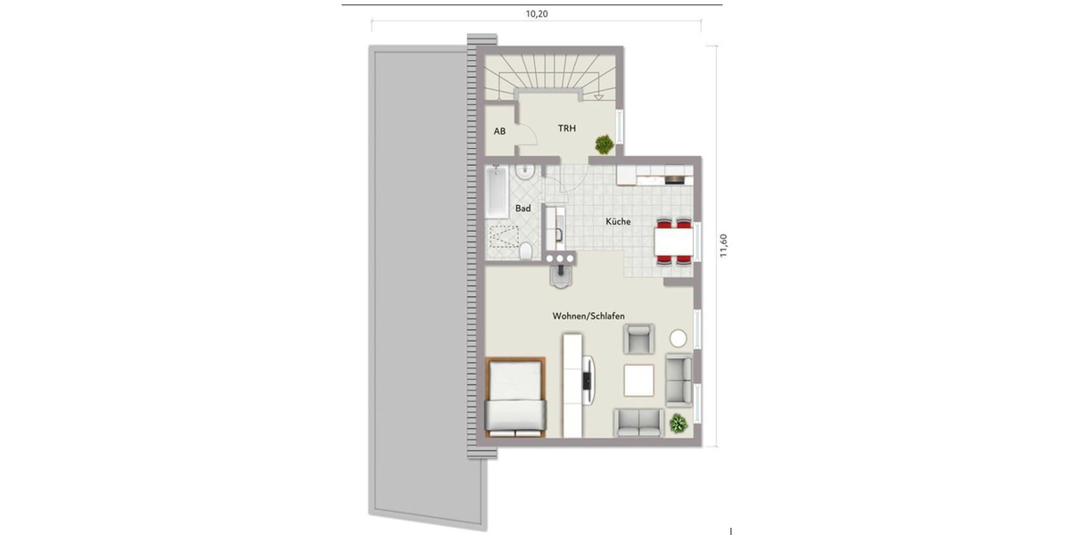 Etagenwohnung Detmold Hakedahl - 1 Zimmer, 63 m&sup2;, 555&euro; | Angebot:24712519