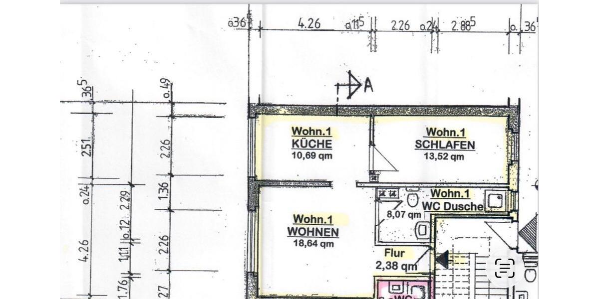 Erdgeschoßwohnung Dillingen (Saar) - 2 Zimmer, 54 m&sup2;, 480&euro; | Angebot:26420508
