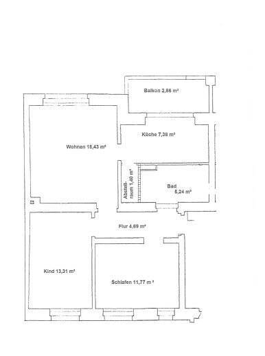 Etagenwohnung Dresden Striesen-Süd - 3 Zimmer, 68 m&sup2;, 717&euro; | Angebot:25265174