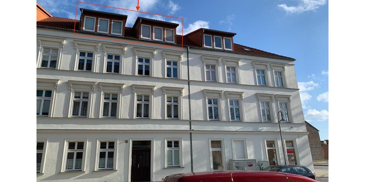 Dachgeschoßwohnung Wittenberge - 2 Zimmer, 65 m&sup2;, 500&euro; | Angebot:25581580