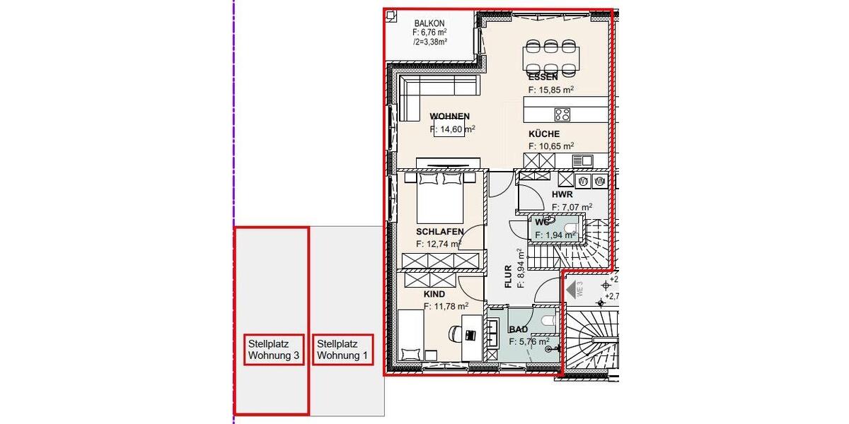 Obergeschosswohnung 4 Zimmer Küche Bad ca.114m? 4 zimmer