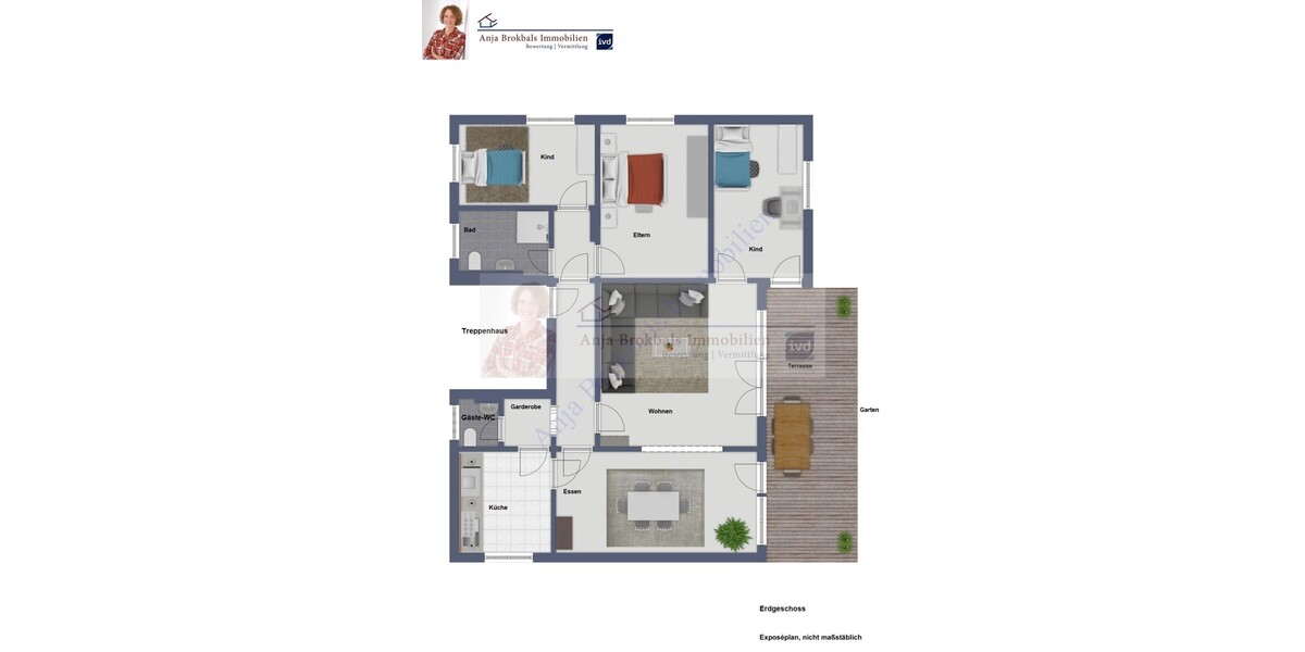 Gütersloh: Erdgeschoss mit Garten und Garage in einem 2 Familienhaus, stadtnahe Lage am Grüngürtel - 4.5 Gütersloh Isselhorst | Angebot:20476906