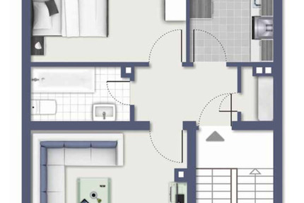 Helle 2-Zimmer Dachgeschosswohnung in Köln Deutz am RHEIN! zimmer