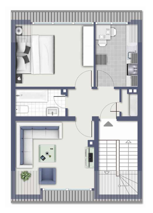 Helle 2-Zimmer Dachgeschosswohnung in Köln Deutz am RHEIN! zimmer