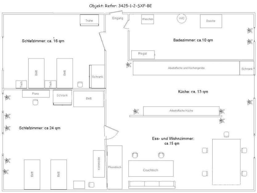 Möblierte, schöne 3-Zimmer-Wohnung in Moabit, Berlin zimmer