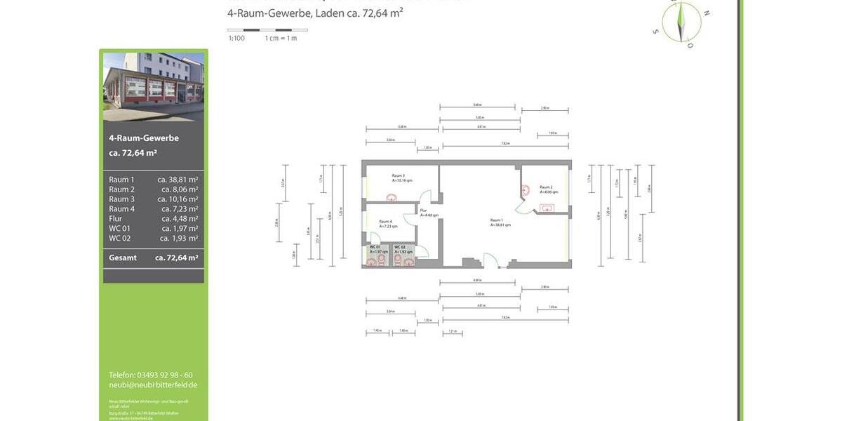 Gewerbeobjekt Bitterfeld-Wolfen Bitterfeld - 399&euro; | Angebot:22258237