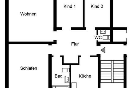 Stadtnahe Familienwohnung im gepflegten 6 Familien Haus 4 zimmer