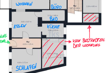 Wohnung Eppelborn - 3 Zimmer, 95 m&sup2;, 750&euro; | Angebot:24658336