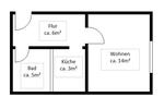 Etagenwohnung Weißwasser (Oberlausitz) - 1 Zimmer, 28 m&sup2;, 165&euro; | Angebot:26338038