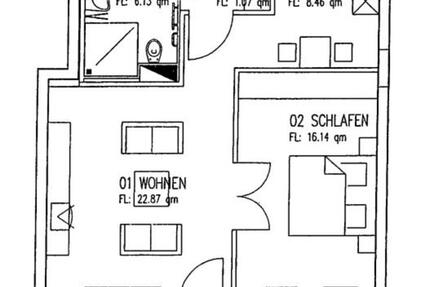 Wohnung Darmstadt - 2 Zimmer, 62 m&sup2;, 1.100&euro; | Angebot:24853713