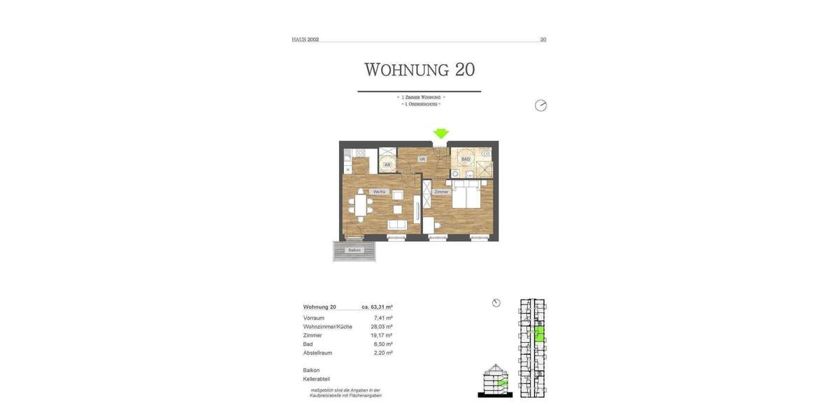 Etagenwohnung Bitburg - 2 Zimmer, 63 m&sup2;, 730&euro; | Angebot:26583266