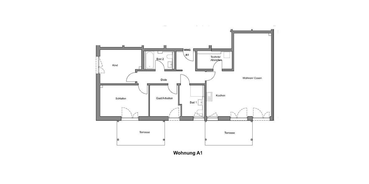 Terrassenwohnung Sickte - 4 Zimmer, 128 m&sup2;, 1.740&euro; | Angebot:25989981