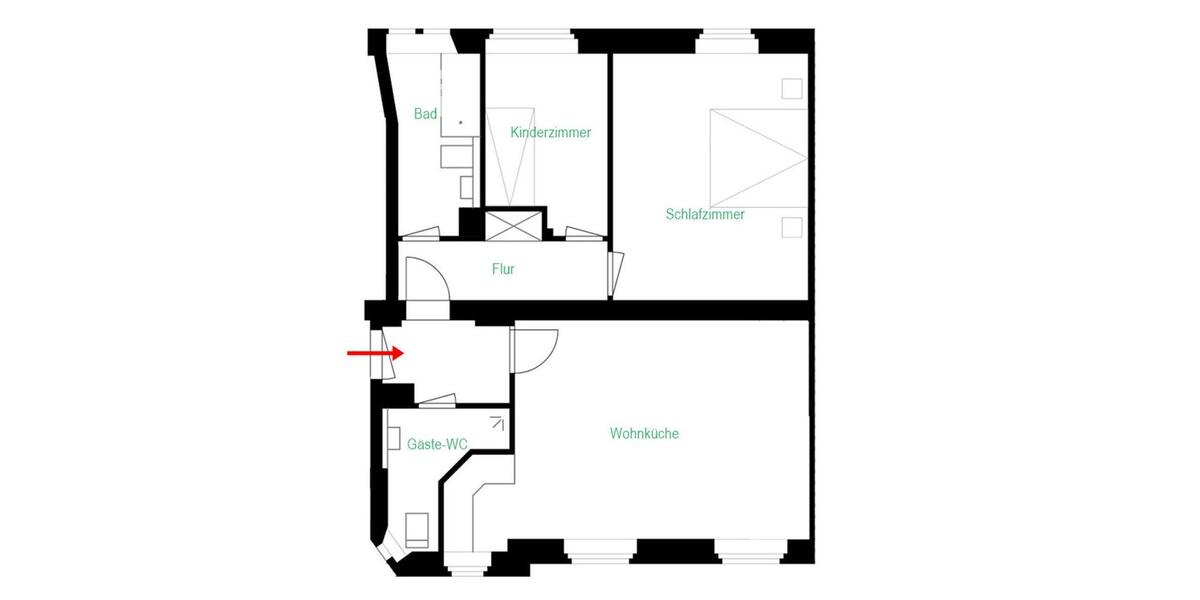 Erdgeschoßwohnung Frankenberg (Sachsen) - 3 Zimmer, 79 m&sup2;, 395&euro; | Angebot:26147880