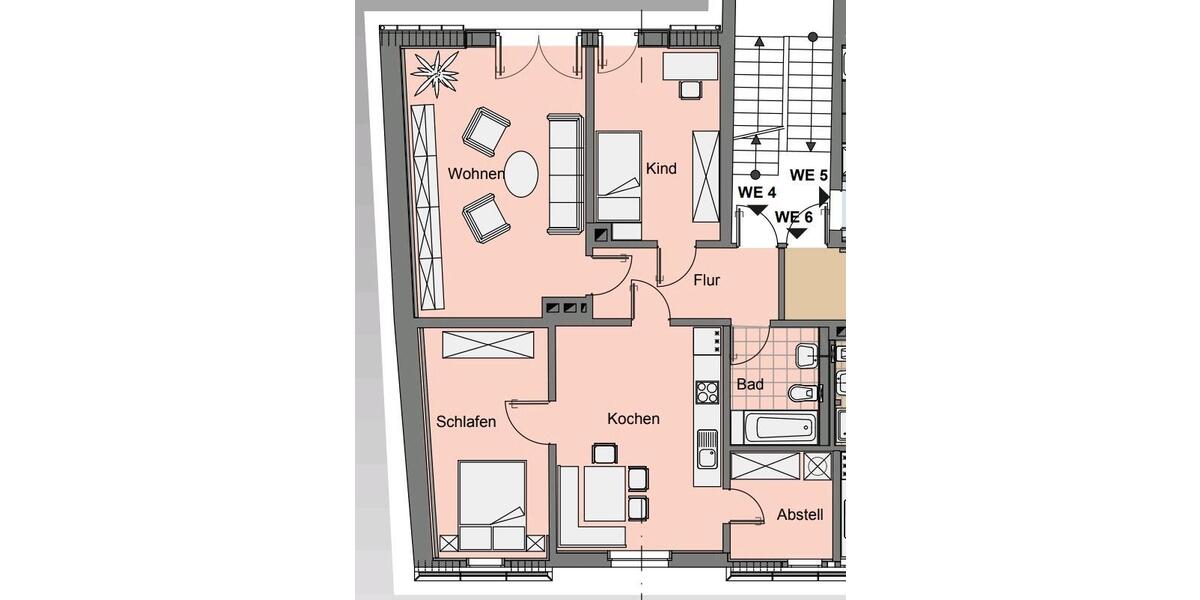 Etagenwohnung Stadtilm - 3 Zimmer, 85 m&sup2;, 767&euro; | Angebot:25057569