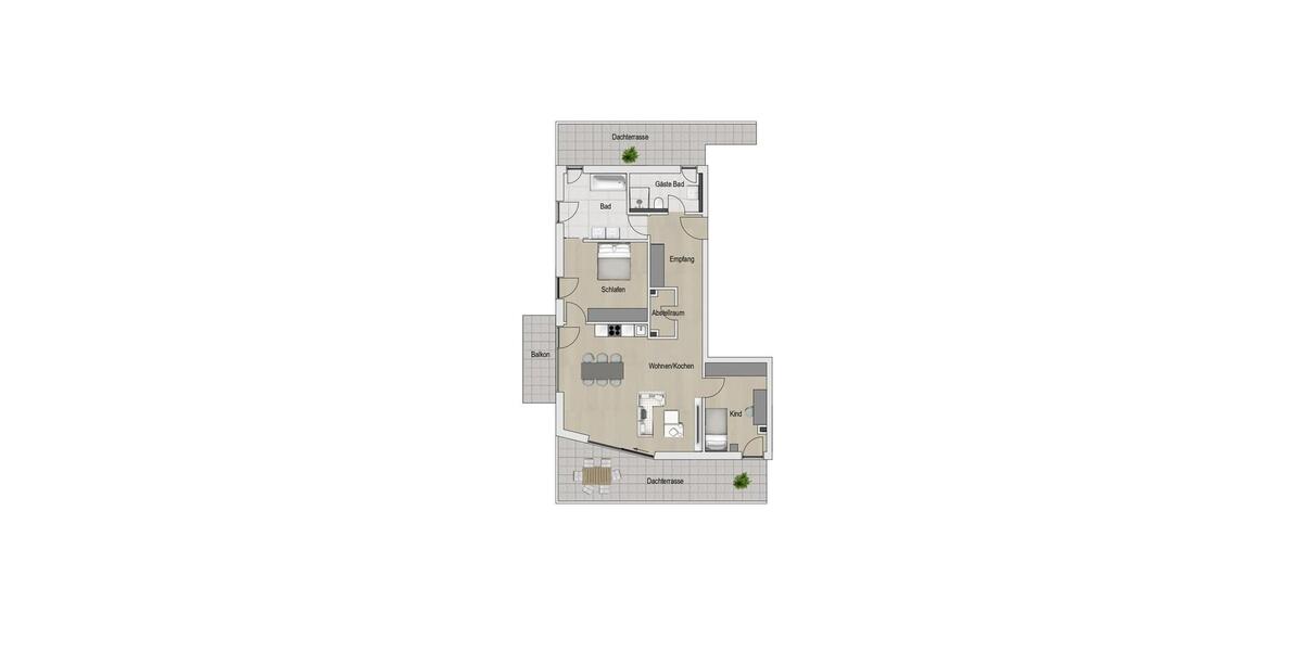 Dachgeschoßwohnung München Trudering - 3 Zimmer, 114 m&sup2;, 3.190&euro; | Angebot:25868153