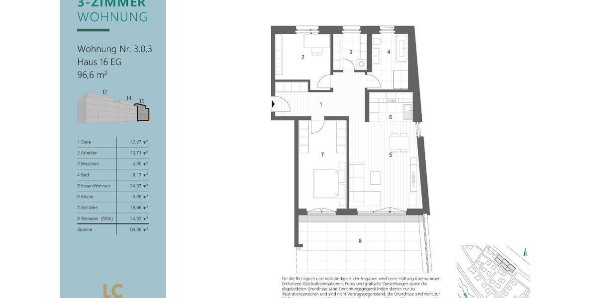Etagenwohnung Lahnstein - 3 Zimmer, 97 m&sup2;, 1.190&euro; | Angebot:26420096