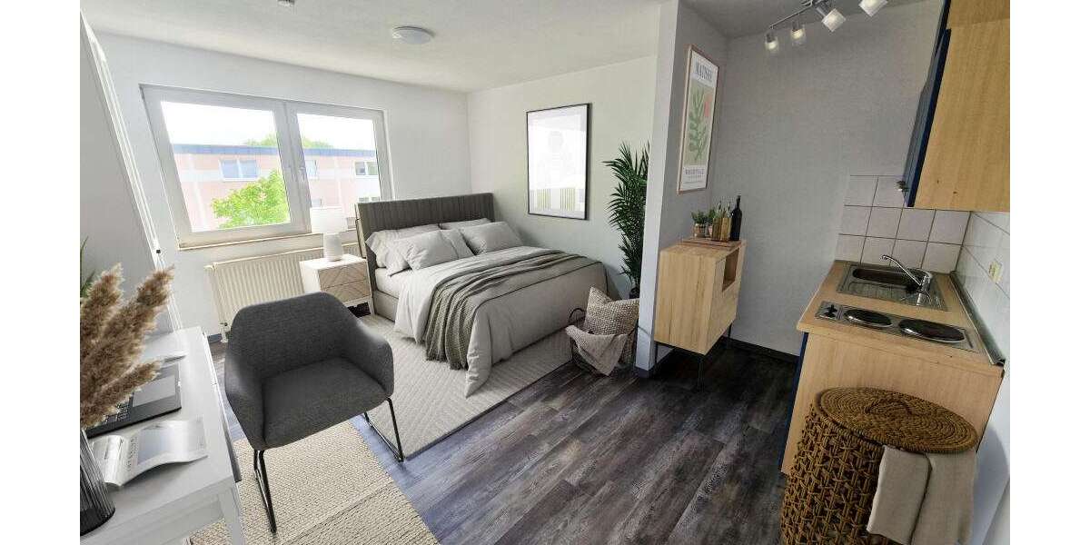 Etagenwohnung Braunschweig Lehndorf-Watenbüttel - 1 Zimmer, 25 m&sup2;, 299&euro; | Angebot:25263357