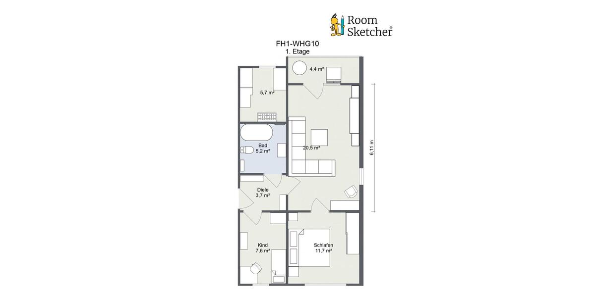 Etagenwohnung Zschopau - 3 Zimmer, 57 m&sup2;, 310&euro; | Angebot:25918850