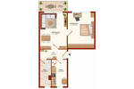 2-Raum-Wohnung mit Balkon zu vermieten