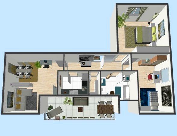 Etagenwohnung Zella-Mehlis Mehlis - 3 Zimmer, 95 m&sup2;, 710&euro; | Angebot:26197243