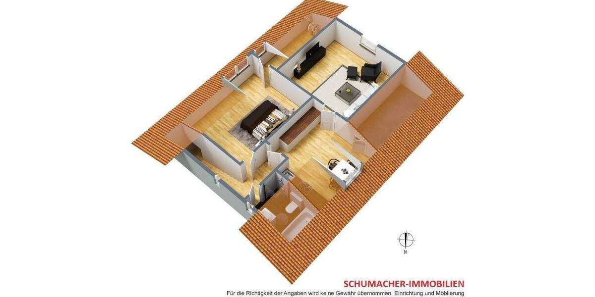 Etagenwohnung Lüdershagen - 2 Zimmer, 58 m&sup2;, 465&euro; | Angebot:25747085