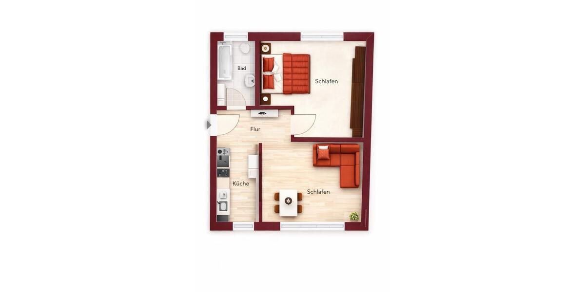 Dachgeschoßwohnung Augsburg Hochzoll - 2 Zimmer, 50 m&sup2;, 990&euro; | Angebot:25876487