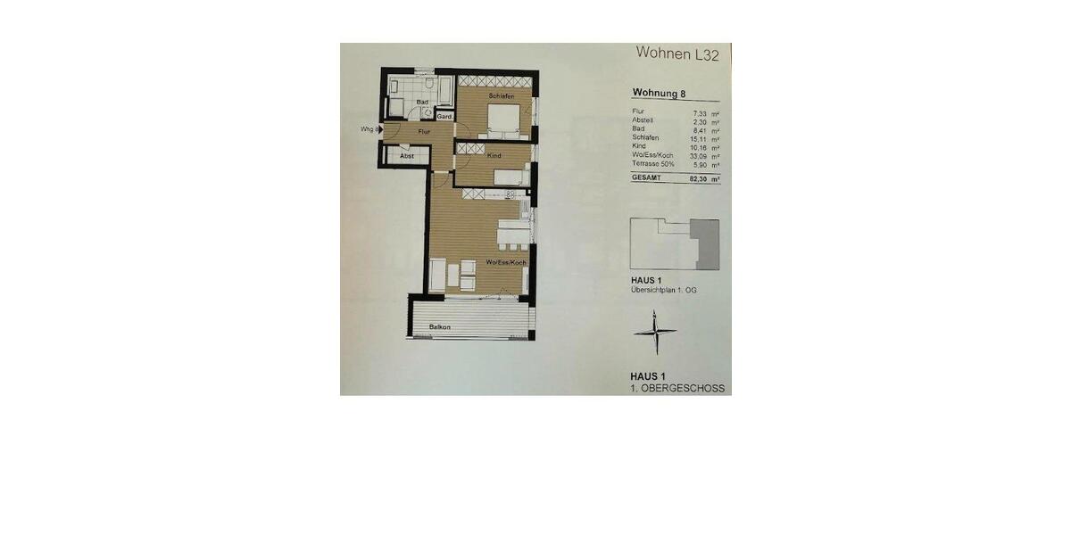 Etagenwohnung Taufkirchen (Vils) - 3 Zimmer, 82 m&sup2;, 1.100&euro; | Angebot:26042081