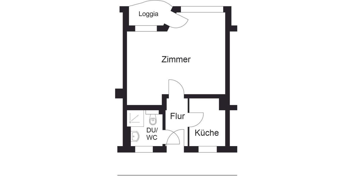 Etagenwohnung Seesen - 1 Zimmer, 34 m&sup2;, 255&euro; | Angebot:25989532