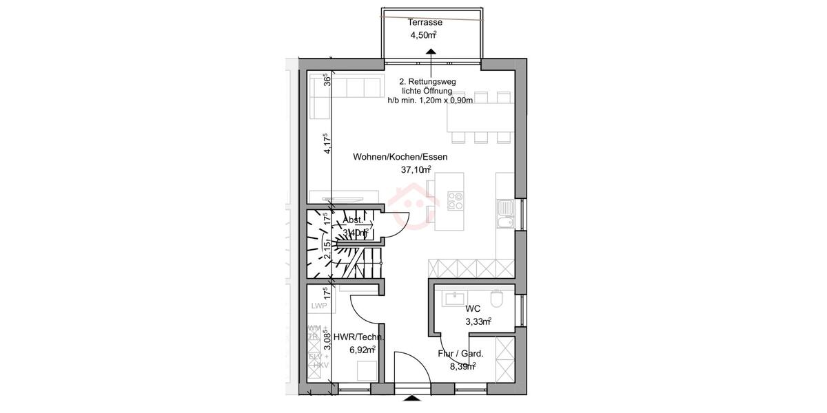 Doppelhaushälfte Lich - 4 Zimmer, 120 m&sup2;, 1.700&euro; | Angebot:24654946
