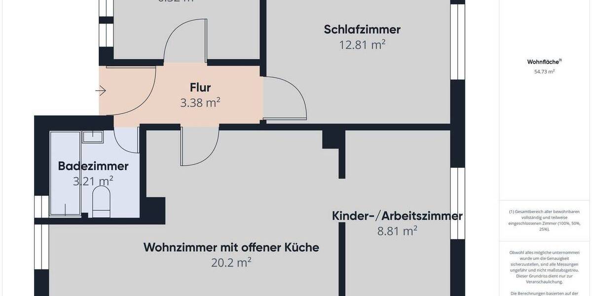 Etagenwohnung Rödental Mönchröden - 2 Zimmer, 56 m&sup2;, 550&euro; | Angebot:26825059