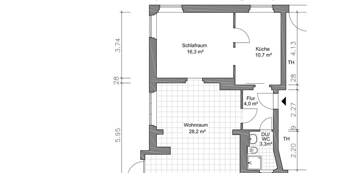 Erdgeschoßwohnung Altenburg - 2 Zimmer, 63 m&sup2;, 375&euro; | Angebot:25307735