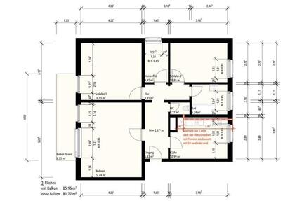 Wohnung Lingen (Ems) - 3.5 Zimmer, 86 m&sup2;, 790&euro; | Angebot:26504133