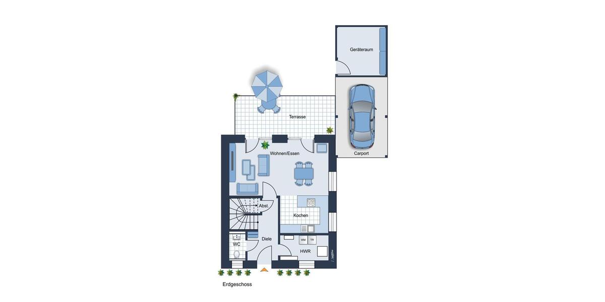 Doppelhaushälfte Emstek - 4 Zimmer, 100 m&sup2;, 1.250&euro; | Angebot:25850635