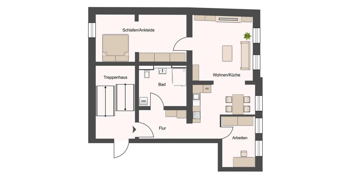 Etagenwohnung Delitzsch - 2.5 Zimmer, 68 m&sup2;, 895&euro; | Angebot:26664441