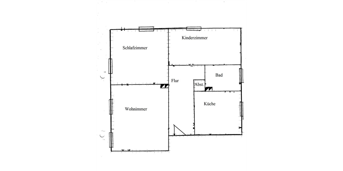 Etagenwohnung Roßleben-Wiehe Wiehe - 3 Zimmer, 60 m&sup2;, 272&euro; | Angebot:21541515