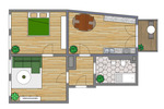 Dachgeschoßwohnung Burg - 2 Zimmer, 64 m&sup2;, 384&euro; | Angebot:23846294