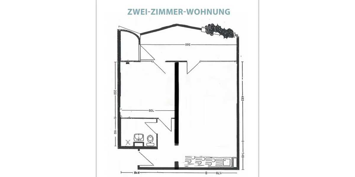 Etagenwohnung Köln Zollstock - 2 Zimmer, 47 m&sup2;, 752&euro; | Angebot:26274144