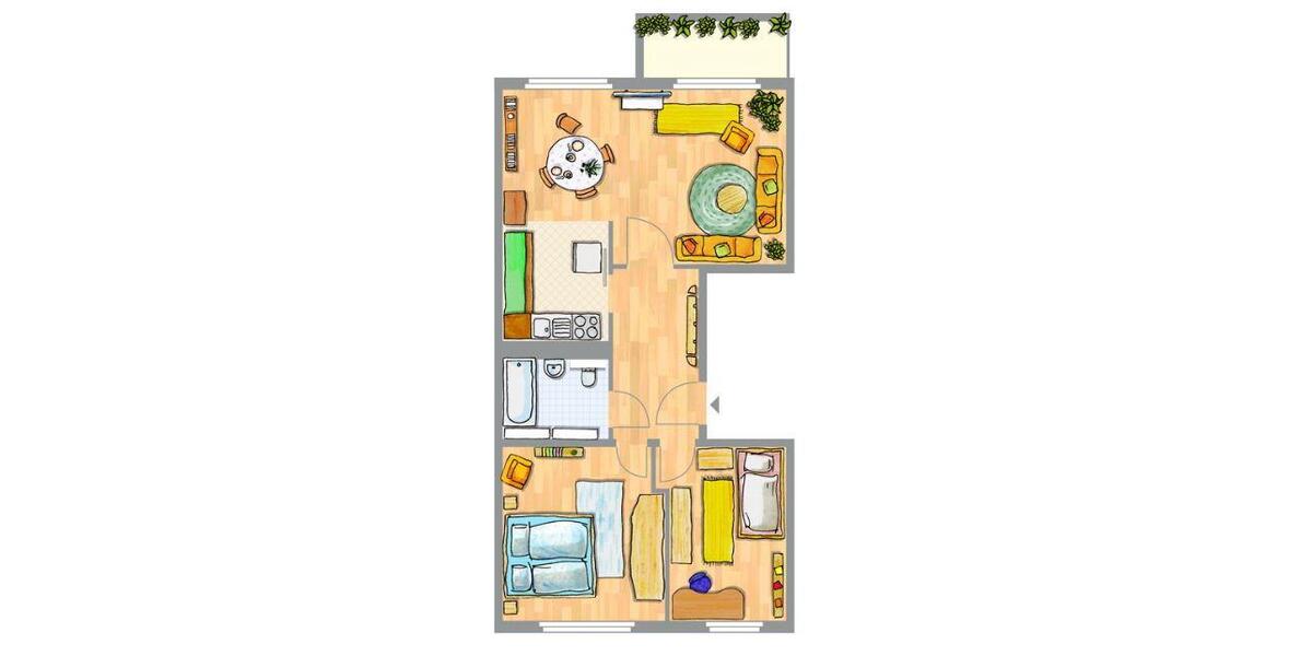 Etagenwohnung Wittenberg Lutherstadt - 3 Zimmer, 57 m&sup2;, 406&euro; | Angebot:26354139