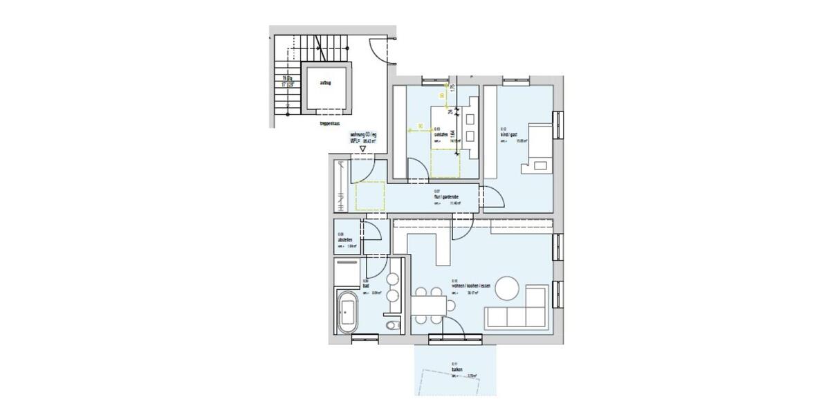 Erdgeschoßwohnung Westheim - 2 Zimmer, 72 m&sup2;, 750&euro; | Angebot:23872972