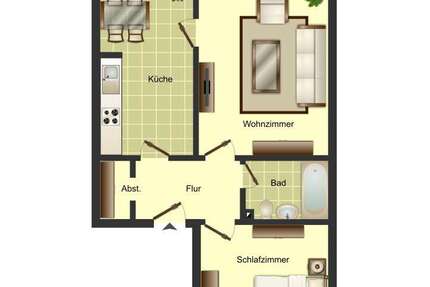 Wohnung zum Mieten in Bergkamen 399 € 54.4 m² 2 zimmer