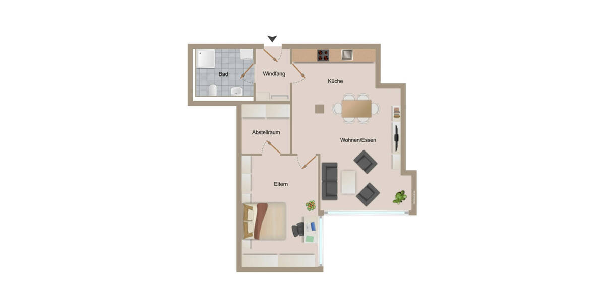 Etagenwohnung Bremen Altstadt - 2 Zimmer, 82 m&sup2;, 1.150&euro; | Angebot:21700369