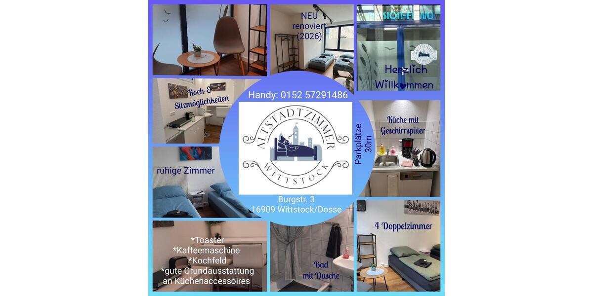 Wohnen auf Zeit Wittstock/Dosse Dosse - 4 Zimmer, 120 m&sup2;, 40&euro; | Angebot:26243211