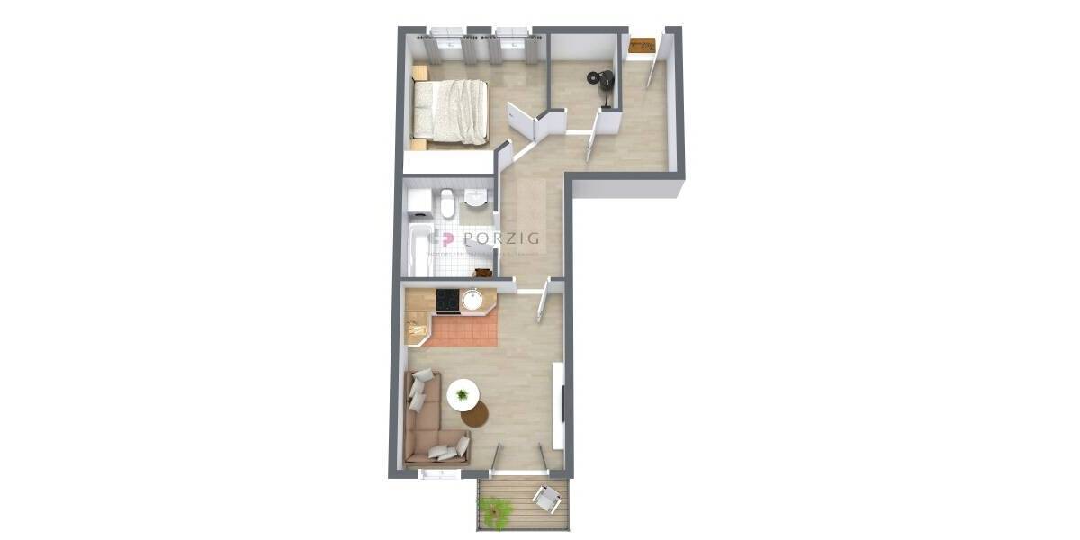 Etagenwohnung Chemnitz Zentrum - 2 Zimmer, 54 m&sup2;, 350&euro; | Angebot:26189030