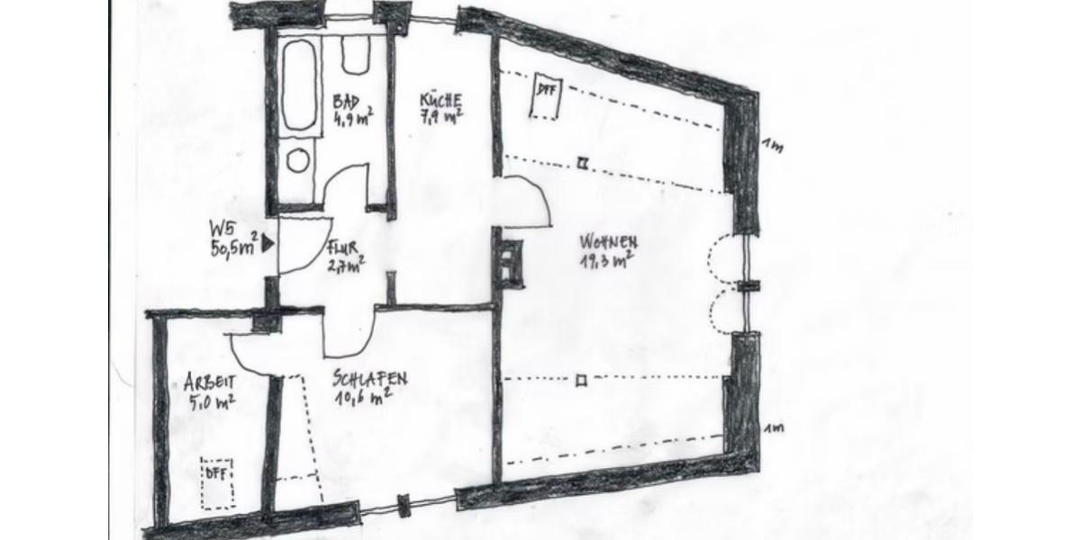 Dachgeschoßwohnung Kulmbach Blaich - 2.5 Zimmer, 51 m&sup2;, 685&euro; | Angebot:25268764