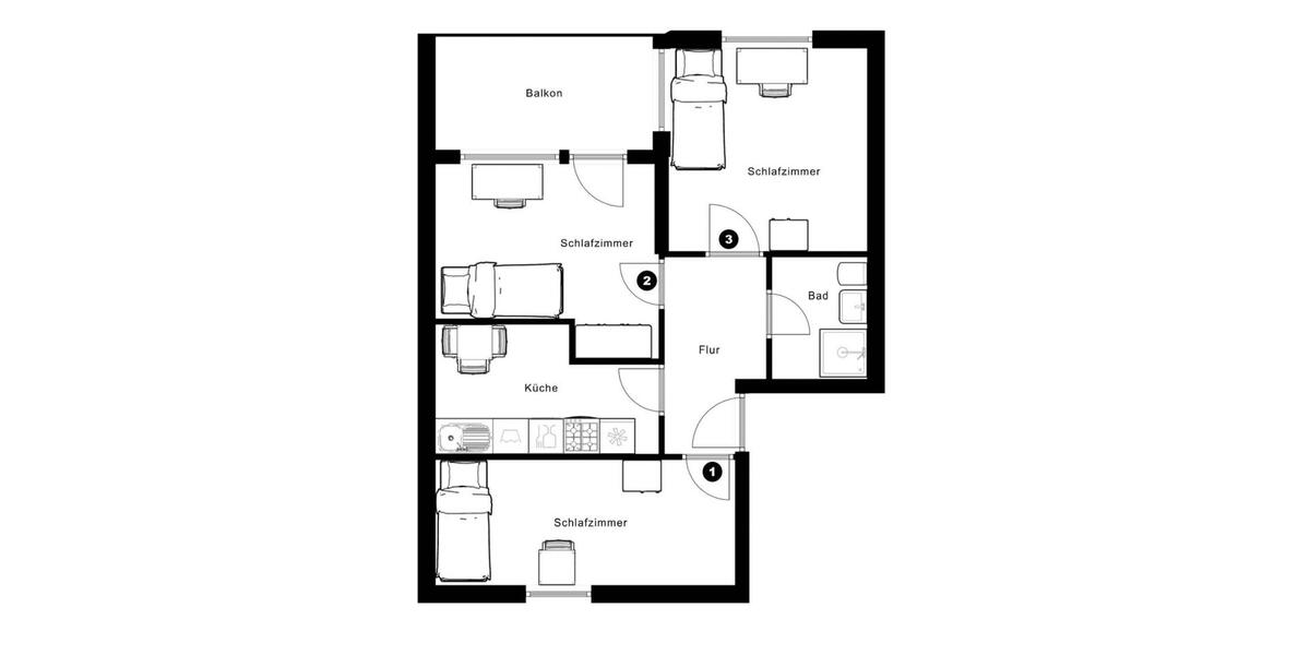 Dachgeschoßwohnung Frankfurt am Main Nord-West - 1 Zimmer, 30 m&sup2;, 525&euro; | Angebot:24510189
