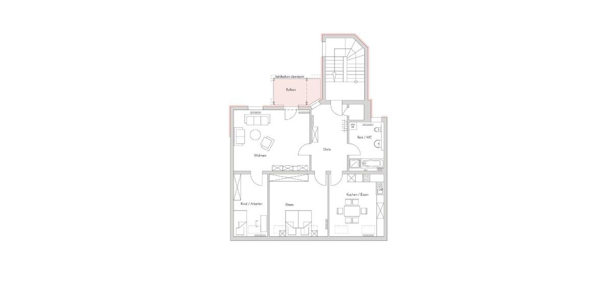 Dachgeschoßwohnung Gera - 3 Zimmer, 104 m&sup2;, 546&euro; | Angebot:25127763