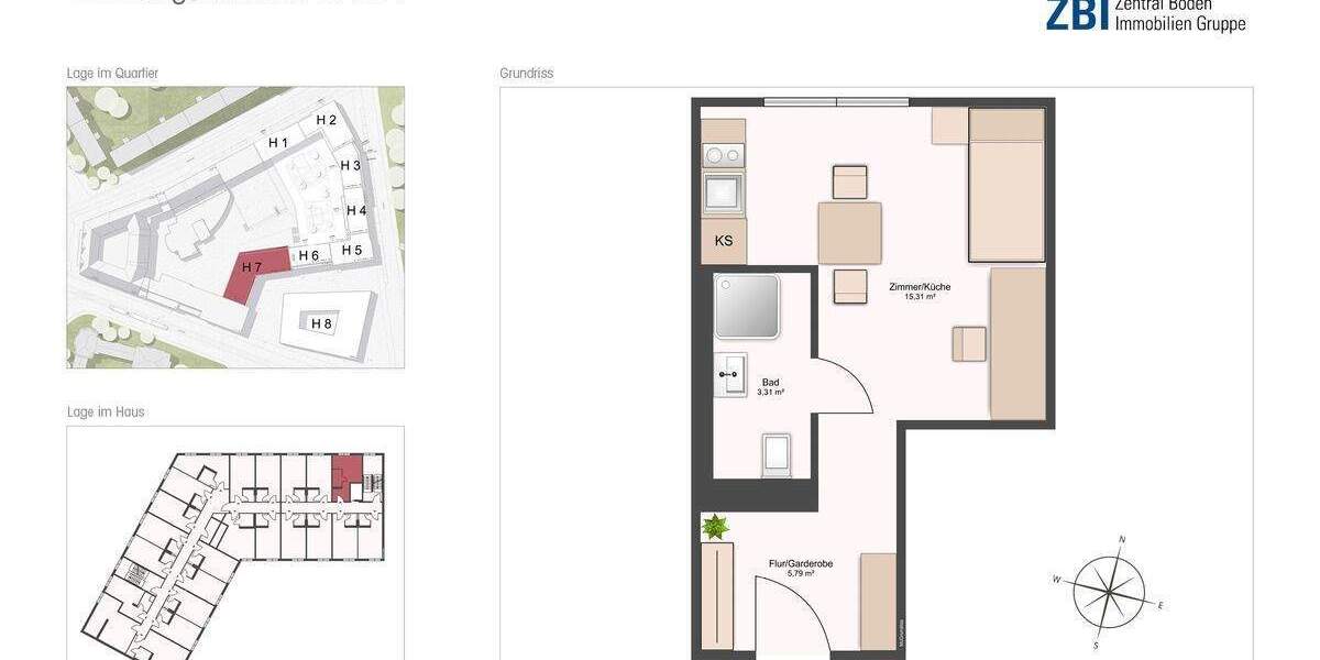 MÖBLIERT + elbnah 1 zimmer