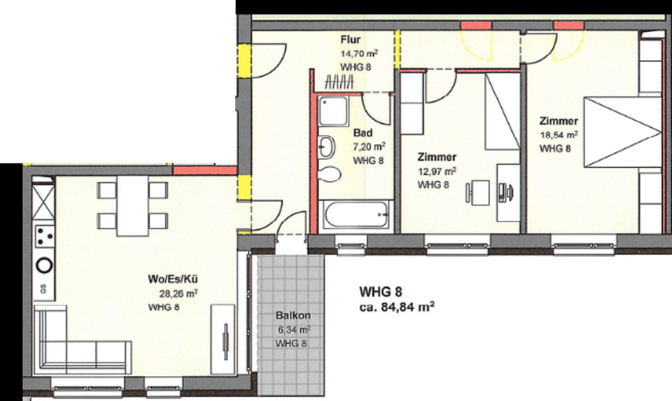 Kernsanierte 3-Zimmer Wohnung in LahrKuhbach 3 zimmer
